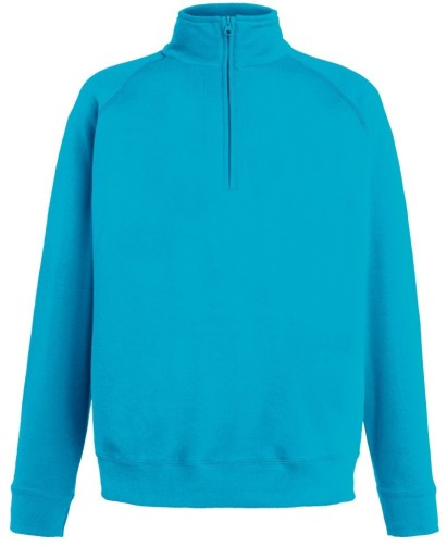 Fruit Of The Loom Fruit Of The Loom Lightweight Zip Neck Sweat, Light Sweat, Sweat, Light Sweat,