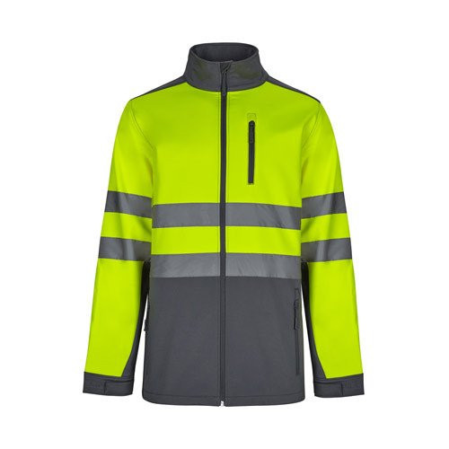 VL HESTIA. Two-tone soft shell jacket (280g/m²), in polyester (96%) and elastane (4%)