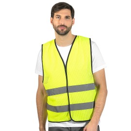 GLOW MESH, safety vest, neon yellow