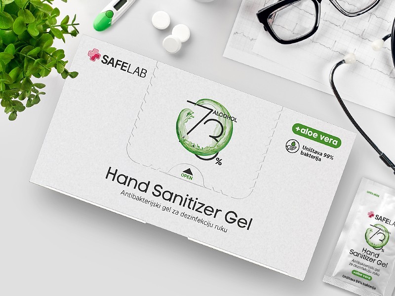 DEZ GEL MINI, antibacterial gel for hand disinfection, 2.5 ml, white
