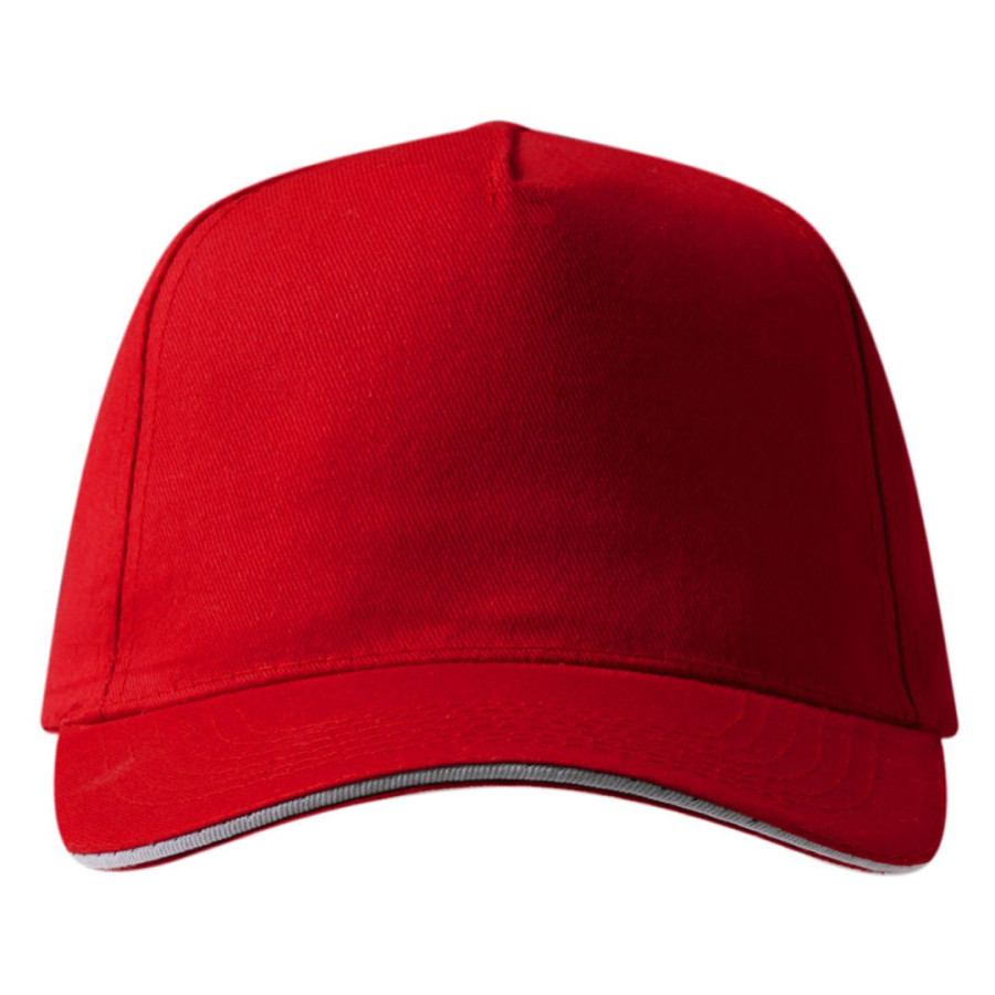 BASEBALL, kačket, 5 panela, crveni