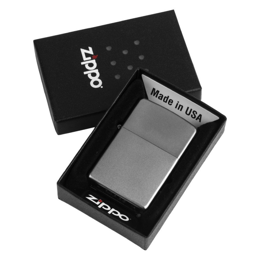 ZIPPO 205, metalni upaljač u poklon kutiji, sjajno metalni