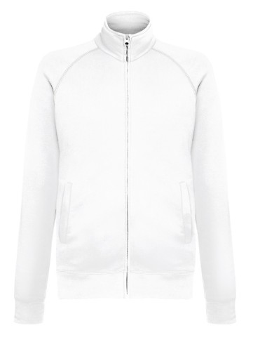 Fruit of the Loom, Lightweight Sweat Jacket, lagani duks sa cibzarom, bela, L