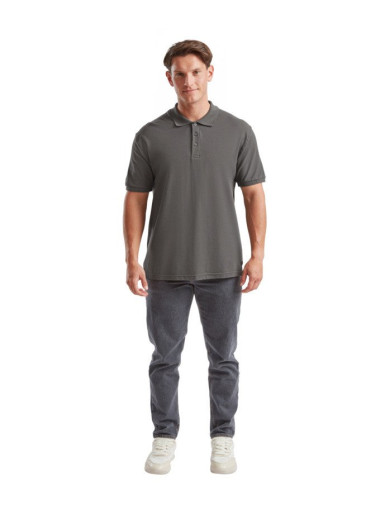 Fruit of the Loom, Premium Polo, premium men's polo shirt, light graphite, L