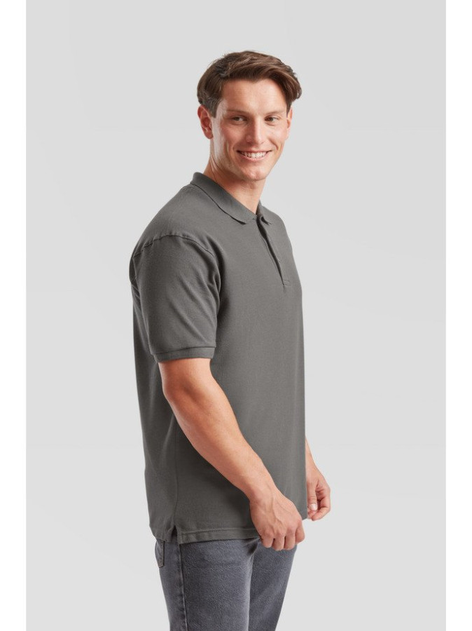 Fruit of the Loom, Premium Polo, premium men's polo shirt, light graphite, L