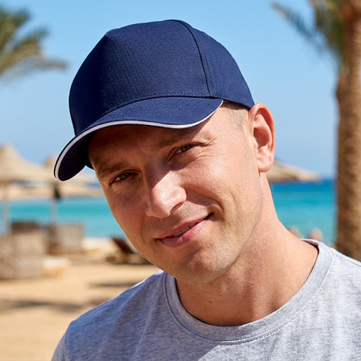 BASEBALL, kačket, 5 panela, plavi