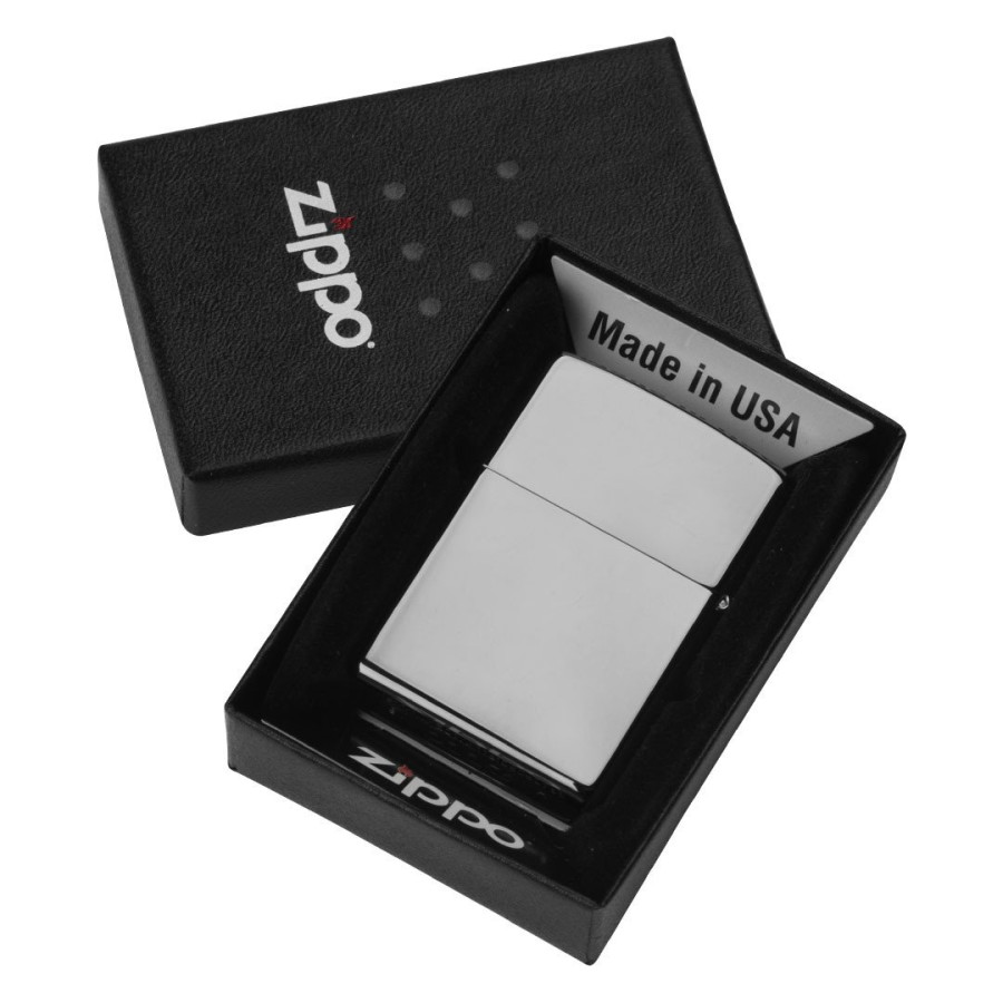 ZIPPO 250, metalni upaljač u poklon kutiji, sjajno metalni