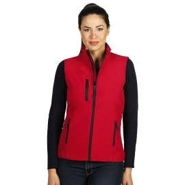 SKIPPER VEST WOMEN, women's softshell bodywarmer, red