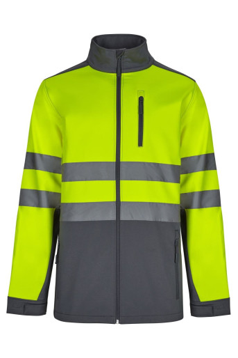 VL HESTIA. Two-tone soft shell jacket (280g/m²), in polyester (96%) and elastane (4%)
