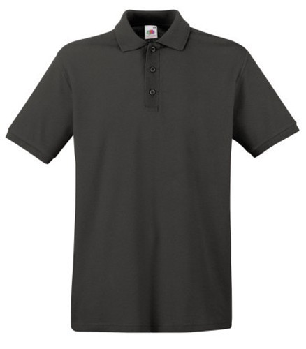 Fruit of the Loom, Premium Polo, premium men's polo shirt, light graphite, 3XL