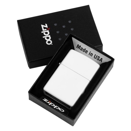 ZIPPO 214, metalni upaljač u poklon kutiji, beli