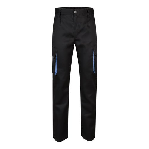 VL HYPNOS. Two-tone multi-pocket twill trousers (200g/m²), in cotton (35%) and polyester (65%)