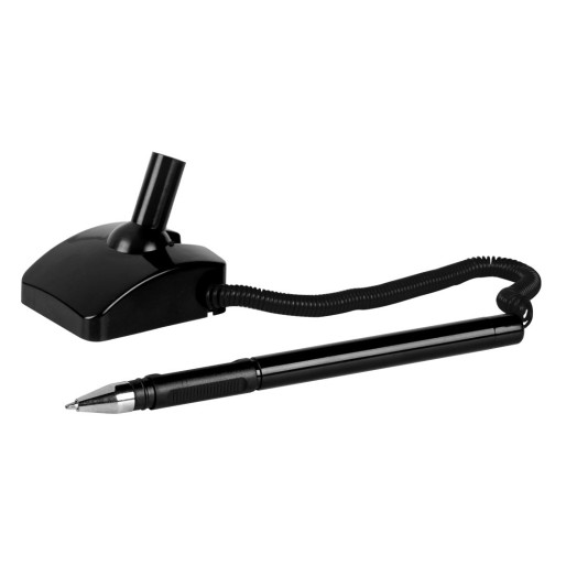 DESK AB, antibacterial plastic ball pen with stand, black