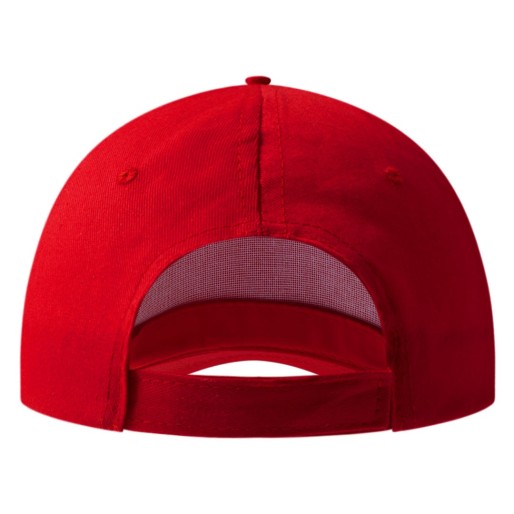 JUNIOR, kids' cap, 5 panels, cotton, light brushed, red