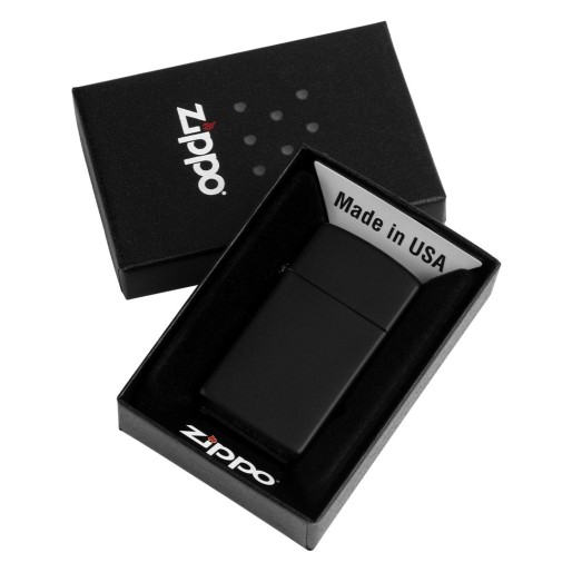 ZIPPO 1618, metalni upaljač u poklon kutiji, crni