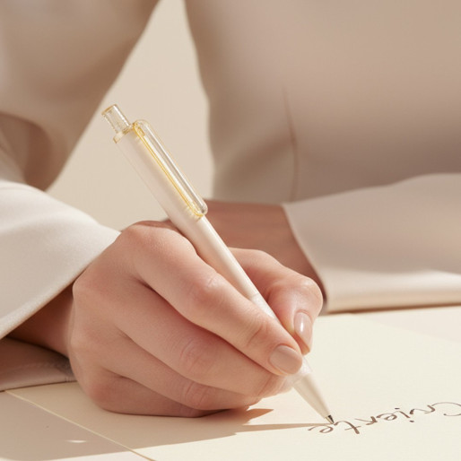 LITERA, plastična hemijska olovka, bela