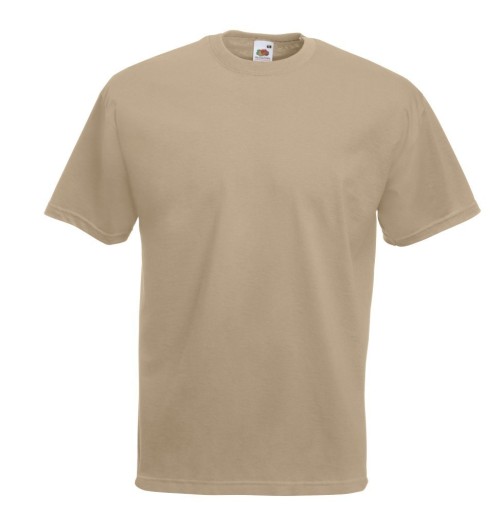 Fruit of the Loom, Valueweight, Men's Cotton T-shirt, khaki, S