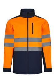 VL HESTIA. Two-tone soft shell jacket (280g/m²), in polyester (96%) and elastane (4%)