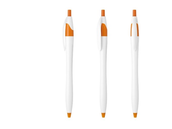 521, plastična hemijska olovka, narandžasta