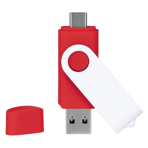 SMART C WHITE, usb flash memory, red, 64GB