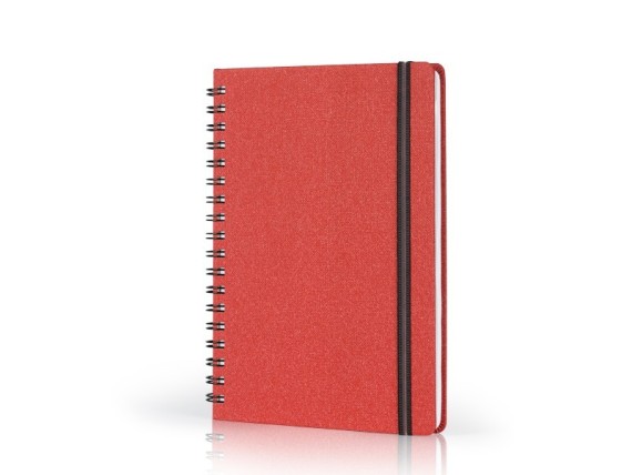 MELBURN, B5 format spiral notes, red