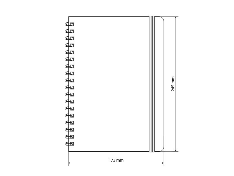 MELBURN, B5 format spiral notes, red