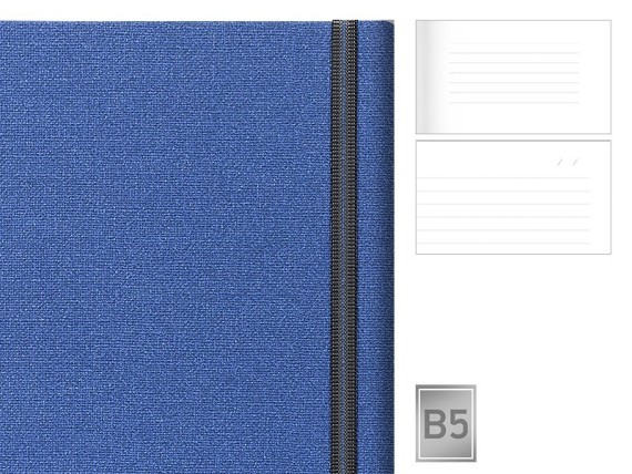MELBURN, B5 format spiral notes, royal blue