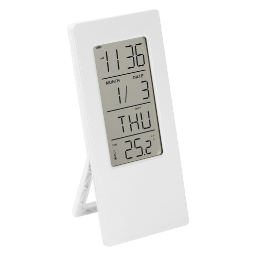 DIGIT, lcd desk clock, white
