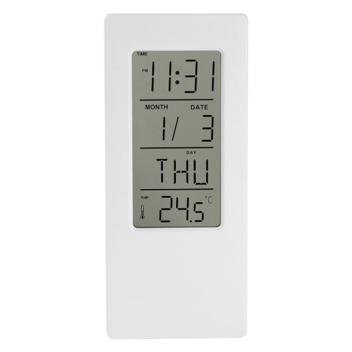 DIGIT, lcd desk clock, white