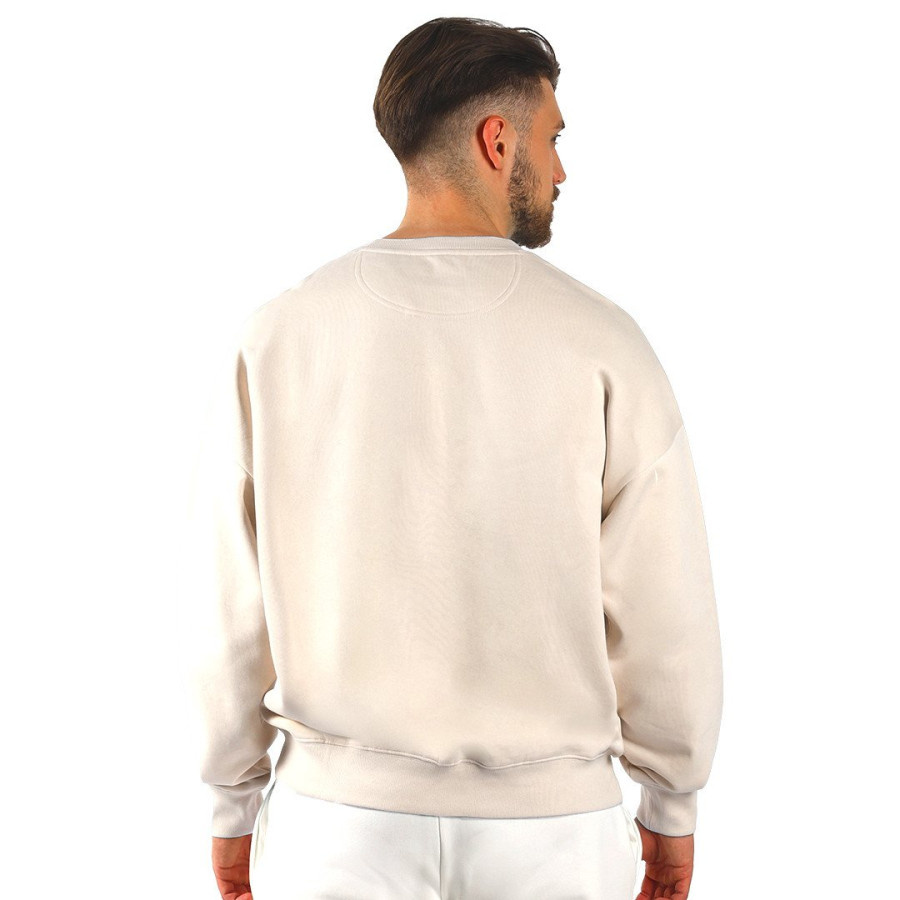 BIG, unisex crew neck organic cotton sweatshirt, 300 g/m2, light brown