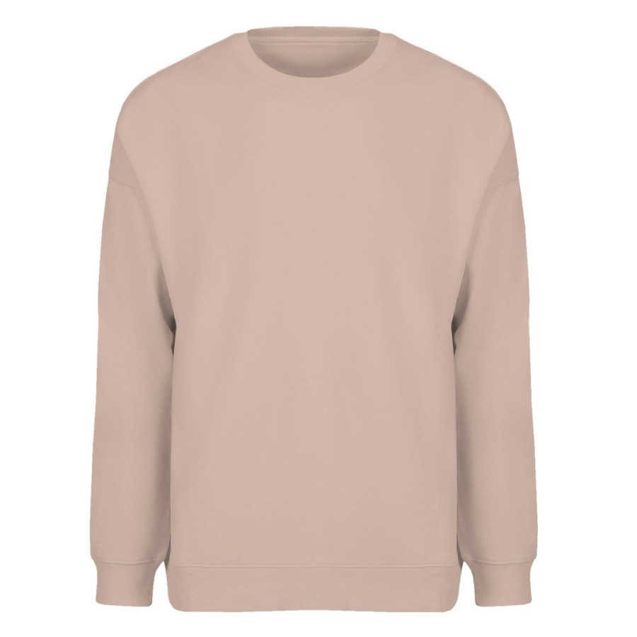 BIG, unisex široka dukserica od organskog pamuka, 300 g/m2, svetlo braon