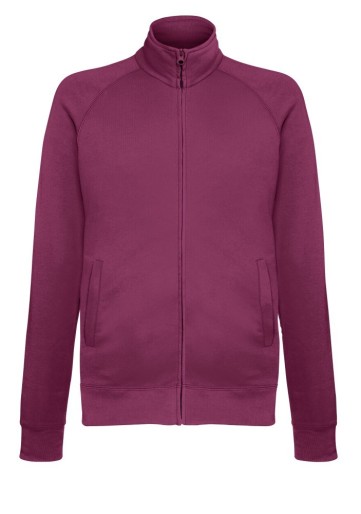Fruit of the Loom, Lightweight Sweat Jacket, lagani duks sa cibzarom, burgundi, L