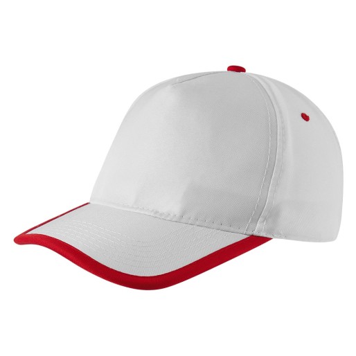 FIVE, cap, 5 panels, red