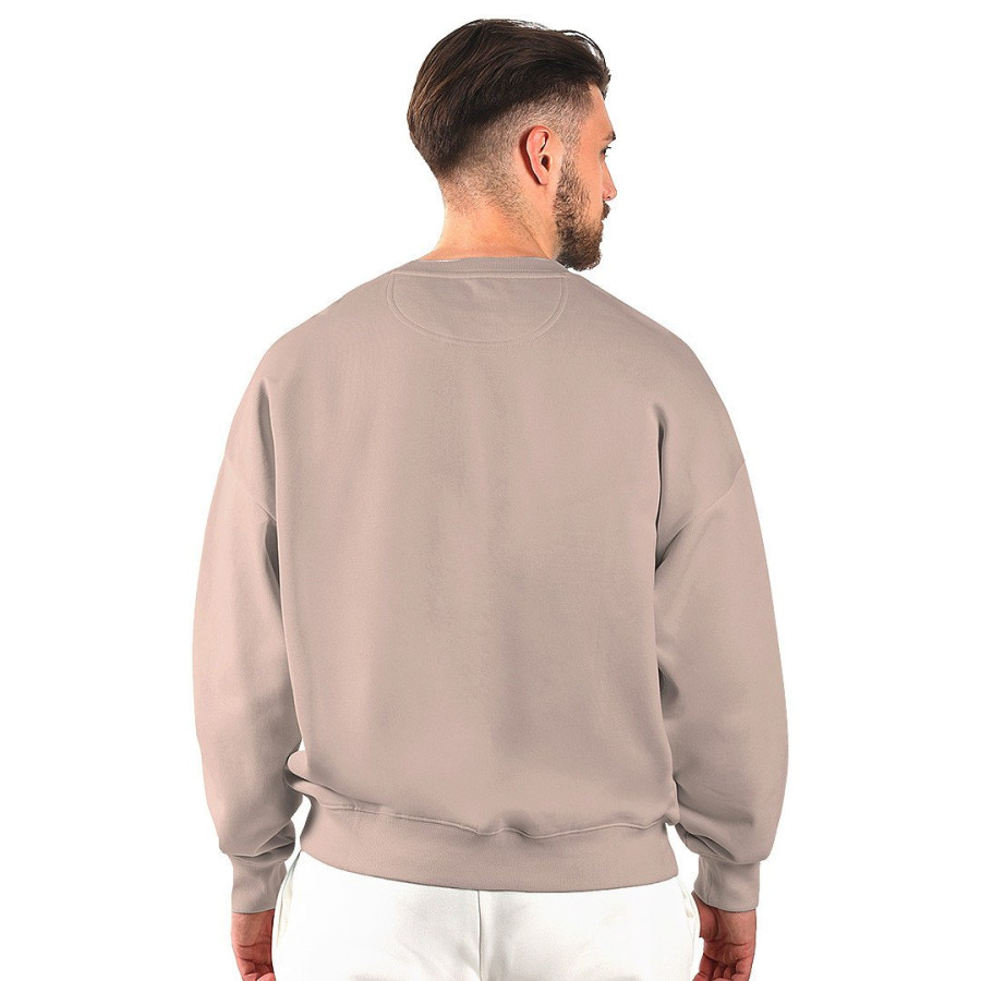 BIG, unisex široka dukserica od organskog pamuka, 300 g/m2, svetlo braon