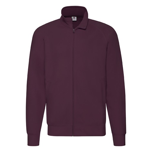 Fruit of the Loom, Lightweight Sweat Jacket, Lightweight Sweat Jacket, Burgundy, 2XL
