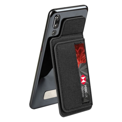 RICHY, card holder and phone holder, black