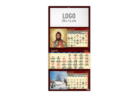 PRAVOSLAVNI PISMO,Zidni kalendar,3x12 listova