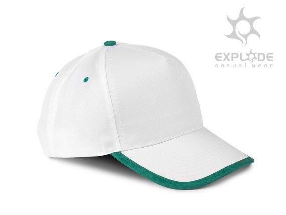 FIVE, cap, 5 panels, kelly green