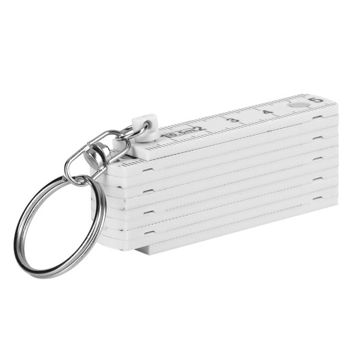 RULER, folding ruler with metal ring, 0.5 m, white