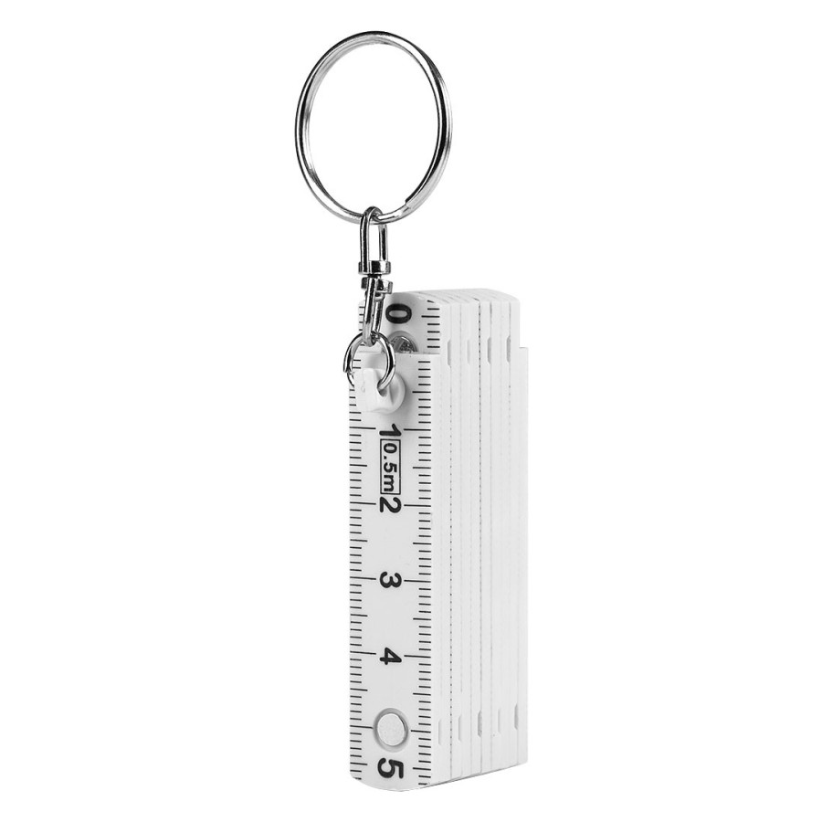 RULER, folding ruler with metal ring, 0.5 m, white