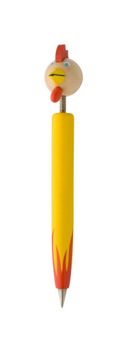 Zoom wooden ballpoint pen, rooster