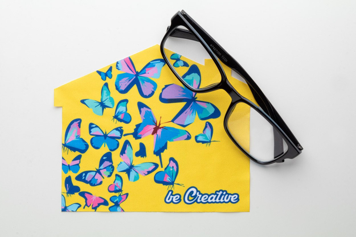 CreaClean RPET custom glasses cloth, house