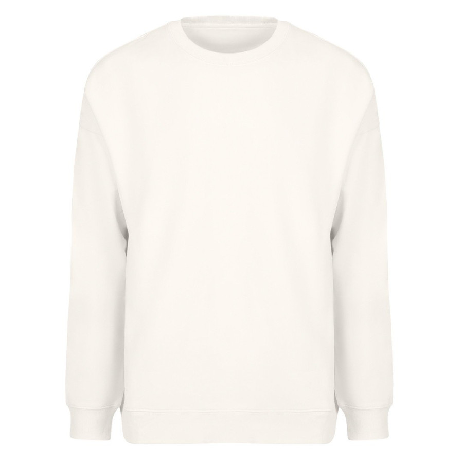 BIG, unisex crew neck organic cotton sweatshirt, 300 g/m2, off white