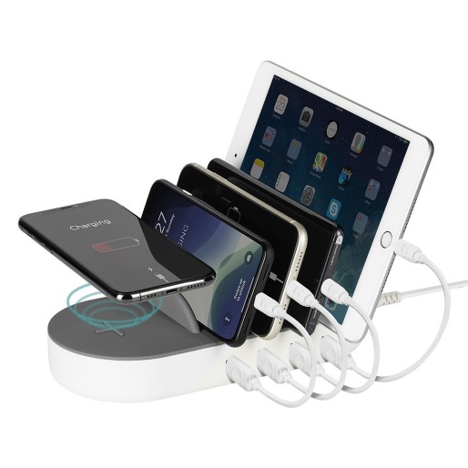 SIDNEY, multy charger for 5 devices, gray