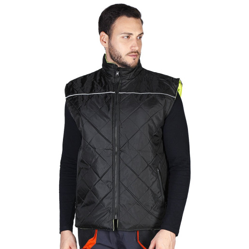 SAFETY DUO, reversible unisex safety vest, neon yellow