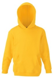 Fruit Of The Loom, Kids Classic Hooded Sweat, Hooded Sweatshirt, Sunflower Yellow, 5-6