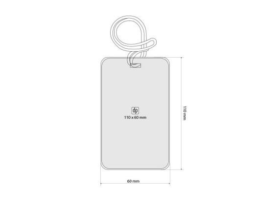 TOUR, travel bag id card tag, white