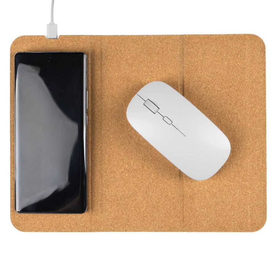 FLIP PAD, mouse pad and wireless charger, beige