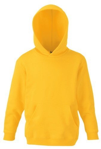 Fruit Of The Loom, Kids Classic Hooded Sweat, duks za decu sa kapuljačom, suncokret žuta, 9-11