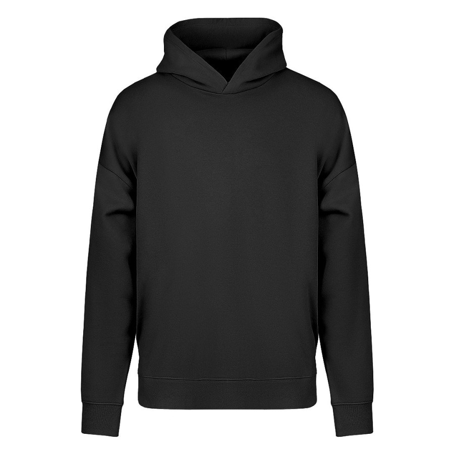 BIG HOODY, široka dukserica sa kapuljačom od organskog pamuka, 300 g/m2, crna